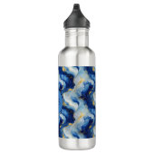 Personalisierte blaue Marmorflasche Edelstahlflasche (Rechts)