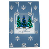 Personalisierte blaue mittlere geschenktüte (Vorderseite)