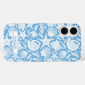 Personalisierte Blaue Muscheln Case-Mate iPhone Hülle (Rückseite (Horizontal))
