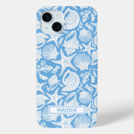 Personalisierte Blaue Muscheln Case-Mate iPhone Hülle