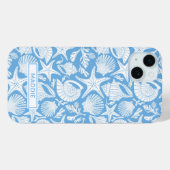 Personalisierte Blaue Muscheln Case-Mate iPhone Hülle (Rückseite (Horizontal))