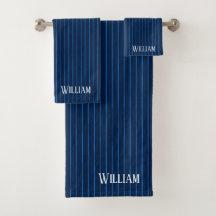 Personalisierte blaue Nadelstreifen