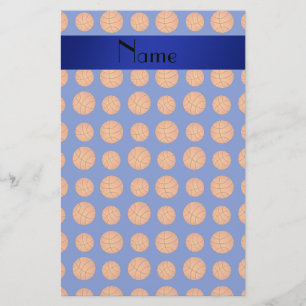 Personalisierte blaue Namensbasketbälle Briefpapier