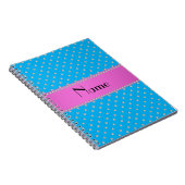 Personalisierte blaue Namensdiamanten Notizblock (Rechte Seite)