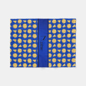 Personalisierte blaue Namenspizzas Fleecedecke (Vorderseite (Horizontal))