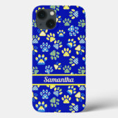 Personalisierte blaue Pasten Case-Mate iPhone Hülle (Rückseite)