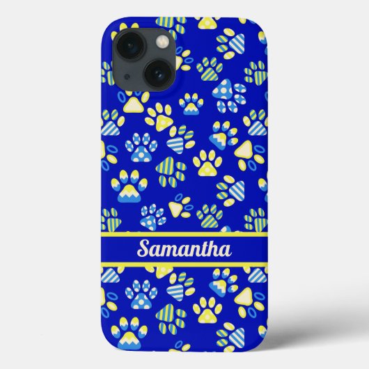 Personalisierte blaue Pasten Case-Mate iPhone Hülle (Rückseite)