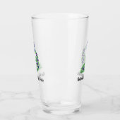 Personalisierte Blaue Pfauenfarm Glas (Links)