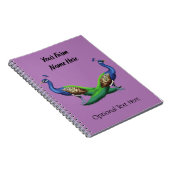 Personalisierte Blaue Pfauenfarm Lila Notizblock (Rechte Seite)