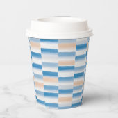 Personalisierte blaue Pfirsichfarben-Papiersorten Pappbecher (Rückseite)