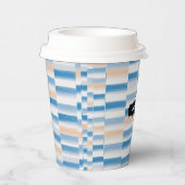 Personalisierte blaue Pfirsichfarben-Papiersorten Pappbecher (Rechts)
