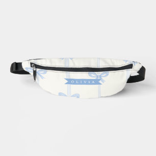 Personalisierte Blaue Schleife Coquette Name Ästhe Bauchtasche