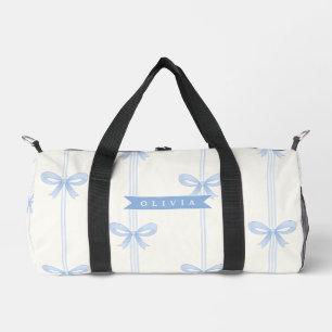 Personalisierte Blaue Schleife Coquette Name Ästhe Duffle Bag