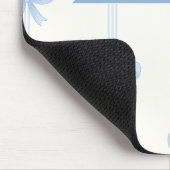 Personalisierte Blaue Schleife Coquette Name Ästhe Mousepad (Ecke)
