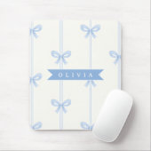 Personalisierte Blaue Schleife Coquette Name Ästhe Mousepad (Mit Mouse)