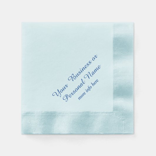 personalisierte blaue Servietten (Vorderseite)