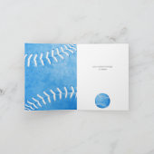 personalisierte, blaue Softball-Sportarten Karte (Innenseite)