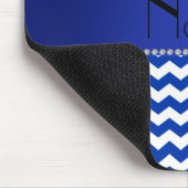 Personalisierte blaue Sparrennamensdiamanten Mousepad (Ecke)