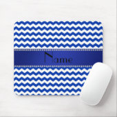 Personalisierte blaue Sparrennamensdiamanten Mousepad (Mit Mouse)