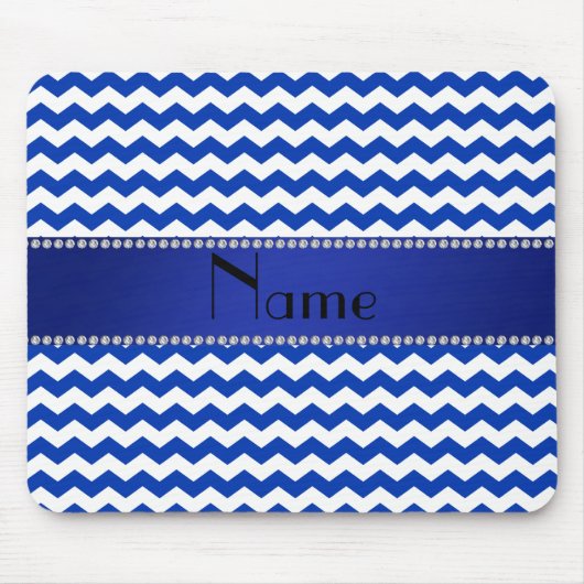 Personalisierte blaue Sparrennamensdiamanten Mousepad (Vorne)
