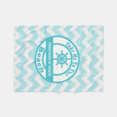 Personalisierte blaue Strand-Decke Fleecedecke (Vorderseite (Horizontal))