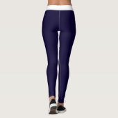 Personalisierte blaue Streifen mit Namen für die U Leggings (Rückseite)
