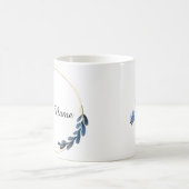 Personalisierte blaue Touch der Blüte. Kaffeetasse (Mittel)