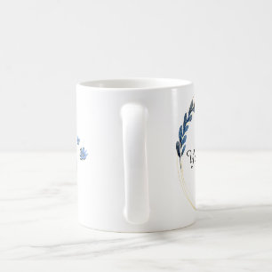 Personalisierte blaue Touch der Blüte. Kaffeetasse