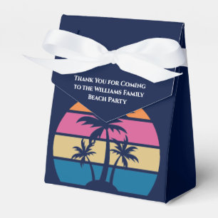 Personalisierte Blaue Tropische Strandparty Geschenkschachtel
