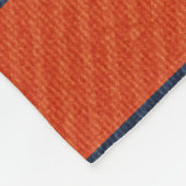 Personalisierte blaue u. ORANGE FUSSBALL Fleecedecke (Ecke)