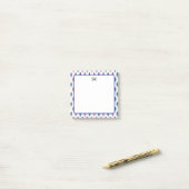 Personalisierte blaue und violette geometrische post-it klebezettel (Auf Schreibtisch)