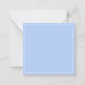 Personalisierte blaue und weiße Seesterne Mitteilungskarte (Rückseite)