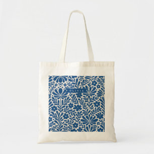 Personalisierte Blaue Volkstümliche Blumenmuster N Tragetasche