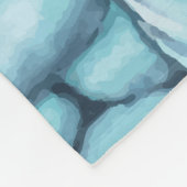 Personalisierte Blaue Wasserfarbe Fleecedecke (Ecke)