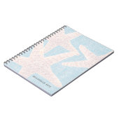 Personalisierte  Blauer Starfish & Blue Burlap Notizblock (Linke Seite)