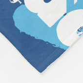 Personalisierte blaues fleecedecke (Ecke)