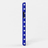 personalisierte blaugelbe Punkte Case-Mate iPhone Hülle (Hinten/Rechts)