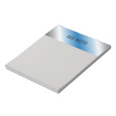 Personalisierte blaugraue Pixel Note Pad 5.5 x 6 Notizblock (Rotiert)