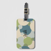 Personalisierte Blaugrün-Moleküle Gepäckmarke Gepäckanhänger (Vorderseite Vertikal)