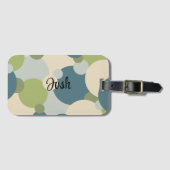 Personalisierte Blaugrün-Moleküle Gepäckmarke Gepäckanhänger (Vorderseite (Horizontal))