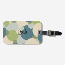 Personalisierte Blaugrün-Moleküle Gepäckmarke