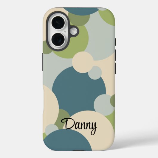 Personalisierte blaugrüne Moleküle iPhone Gehäuse Case-Mate iPhone Hülle (Rückseite)