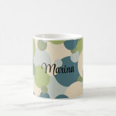 Personalisierte blaugrüne Moleküle Kaffeetasse (Mittel)