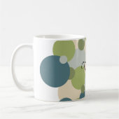 Personalisierte blaugrüne Moleküle Kaffeetasse (Links)