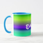 Personalisierte blaugrüne Tasse (Links)
