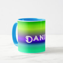 Personalisierte blaugrüne Tasse