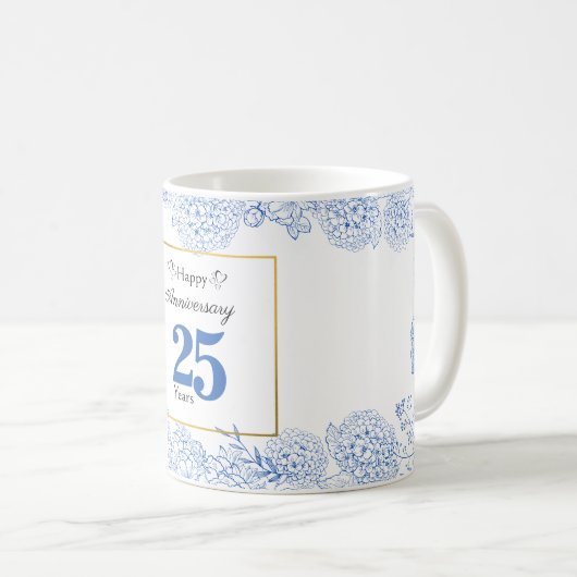 Personalisierte bläuliche Tasse - Maßgeschneiderte (VorderseiteRechts)