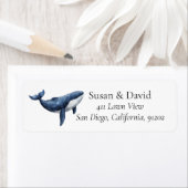 Personalisierte Blauwal-Rücksendeadresse (Insitu)