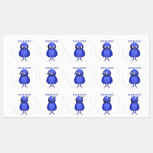 Personalisierte Blauwild Etiketten (Blatt)