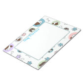 Personalisierte Bleibe Pawsitive Hundeschritte Notizblock (angewinkelt)